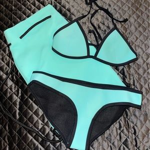 Teal Triangl Bikini